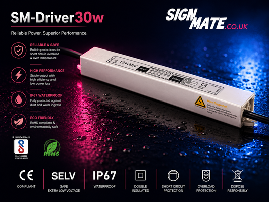 30W Waterproof LED Driver - 12V