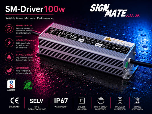 100W Waterproof LED Driver - 12V